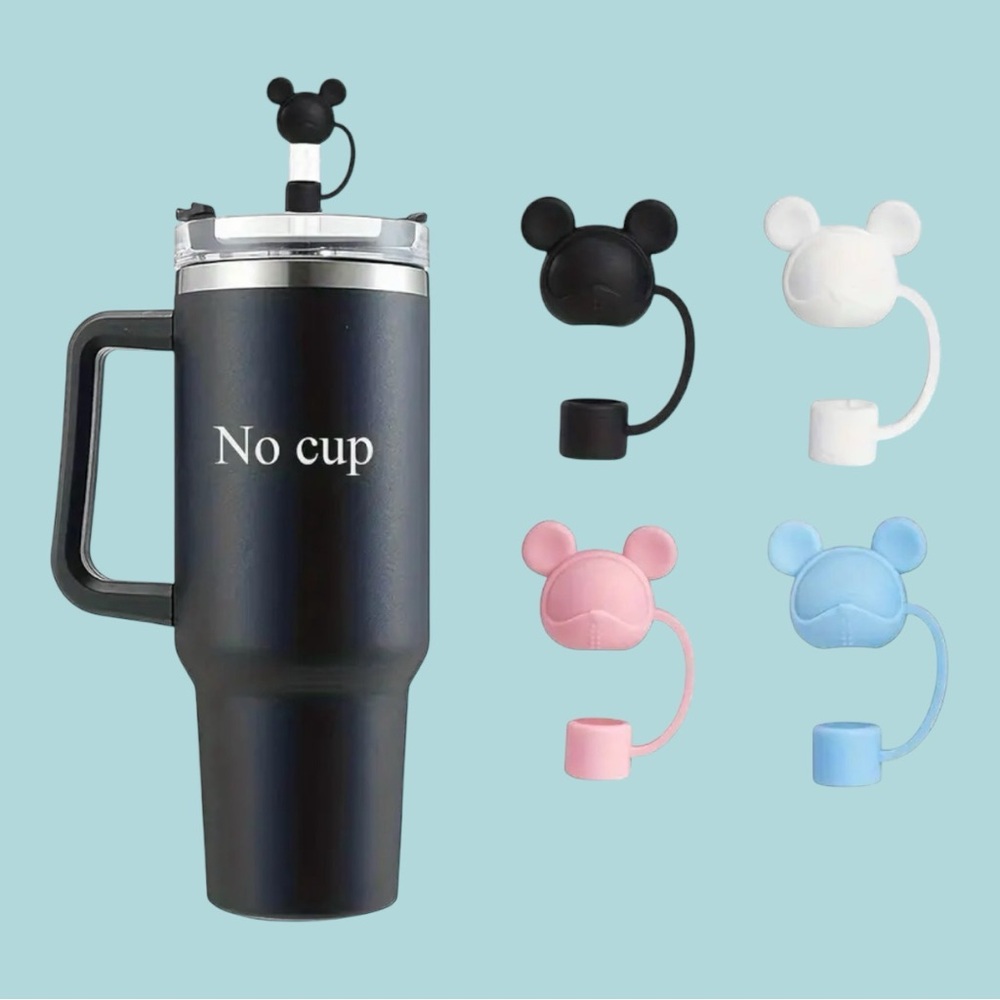 NIB Disney 4pc Straw Topper Set